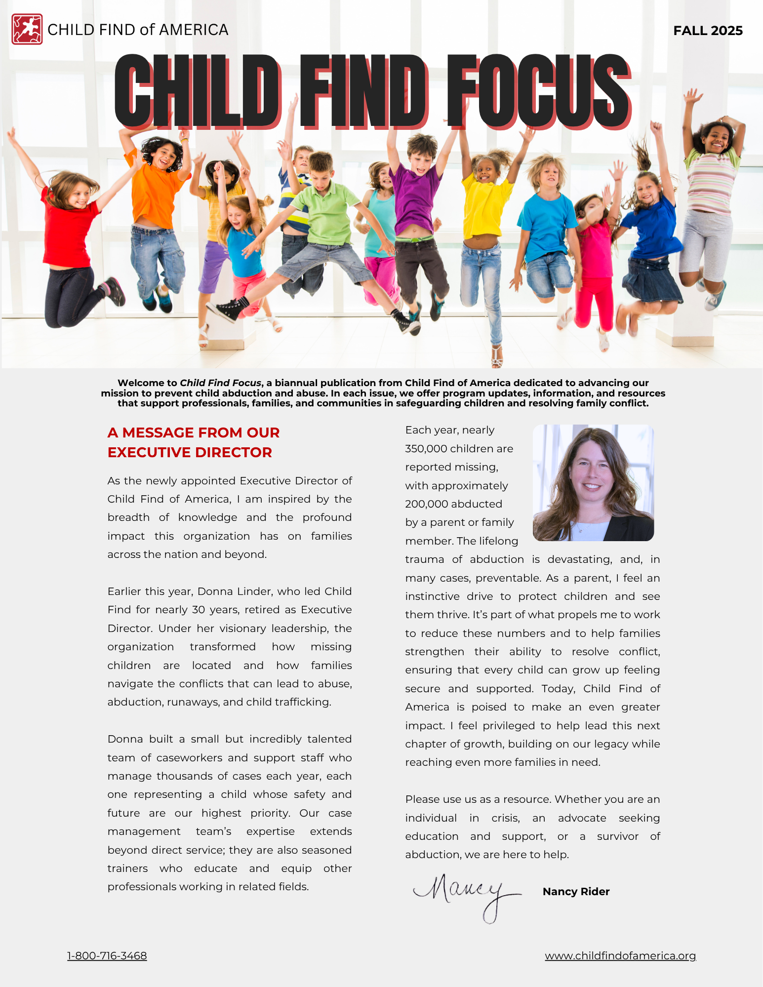 Child Find Focus, our seasonal newsletter. Fall 2025 edition.